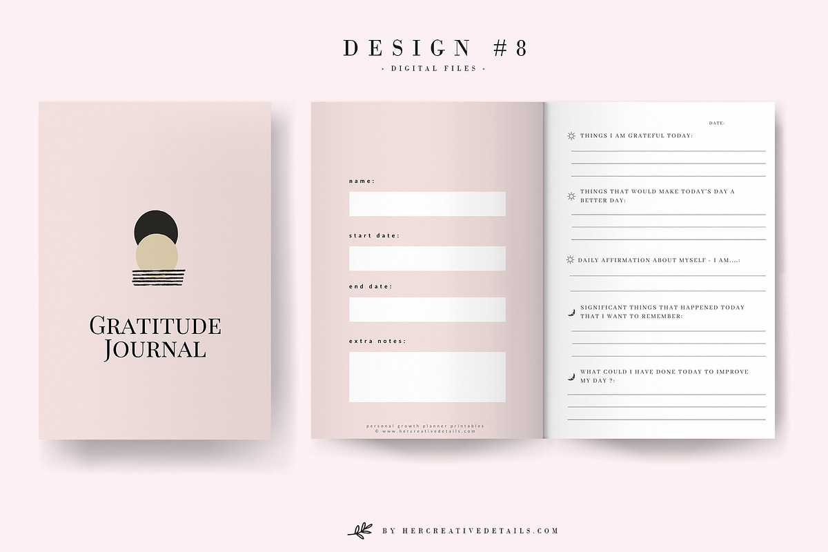 Gratitude Journal Printable - 08, a Brochure Template by Her creative details (Photo 1 of 4)