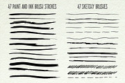 200+ Vector hand drawn brushes, a Brush Add-On by LarysaZabrotskaya (Thumbnail 2 of 5)