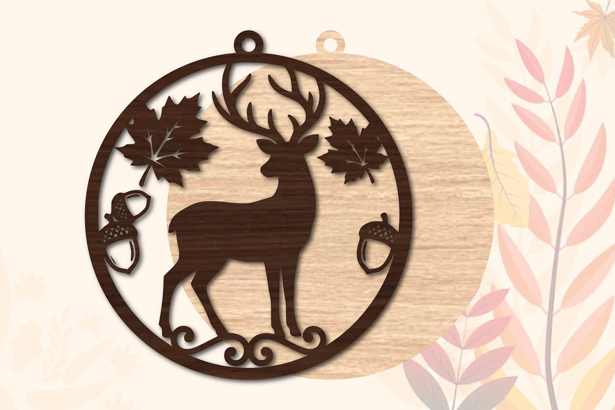 Autumn Deer Laser Cut SVG, an Object Graphic by DreamPrint404 (Photo 3 of 3)