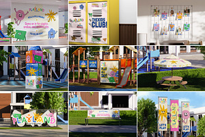 34 Kids Playground Branding Mockups