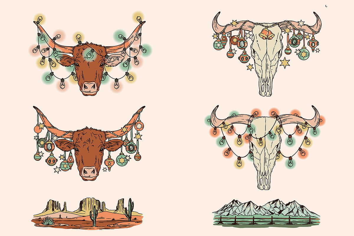 Festive West • Cowboy Christmas, an Illustration by Pony Gold Studio (Photo 5 of 7)