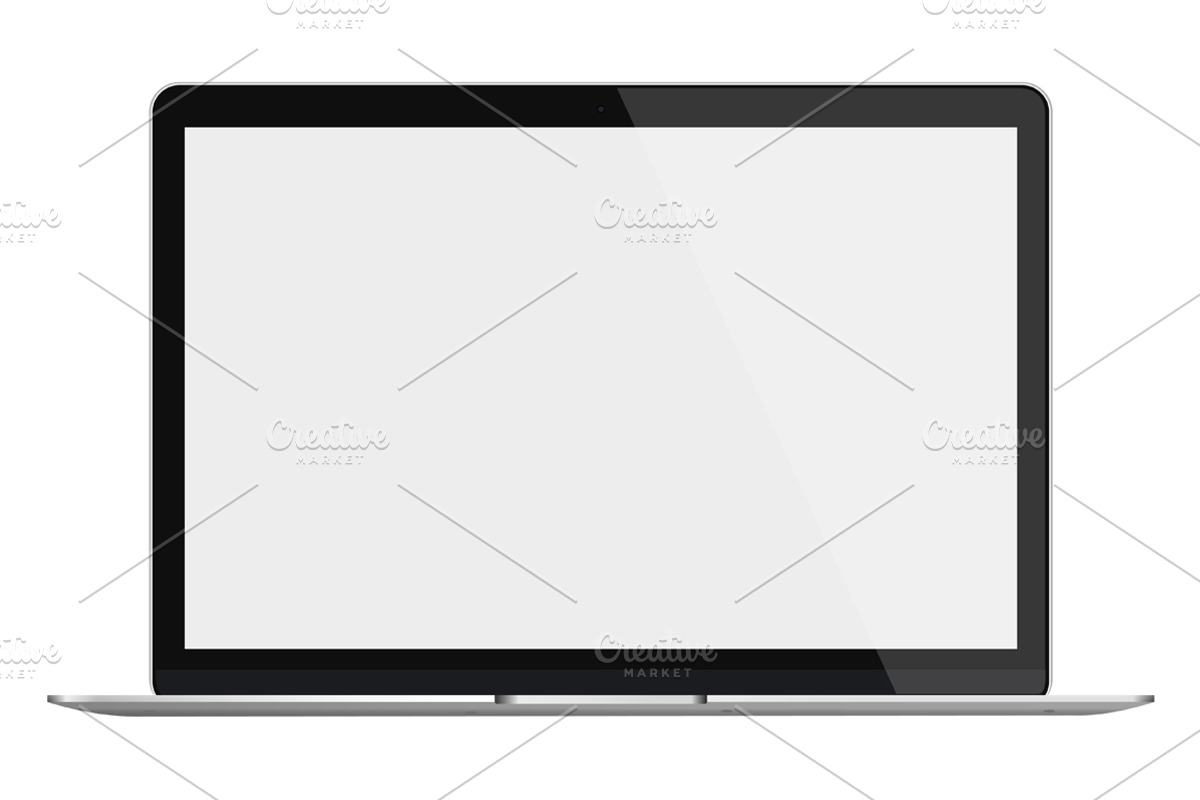 Modern glossy Macbook laptop, a Books & Magazine Mockup by PhIllStudio
