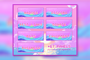 74x Ocean Pixel Panels for Twitch, an Illustration by Custom Fonts & Patterns (Thumbnail 3 of 7)