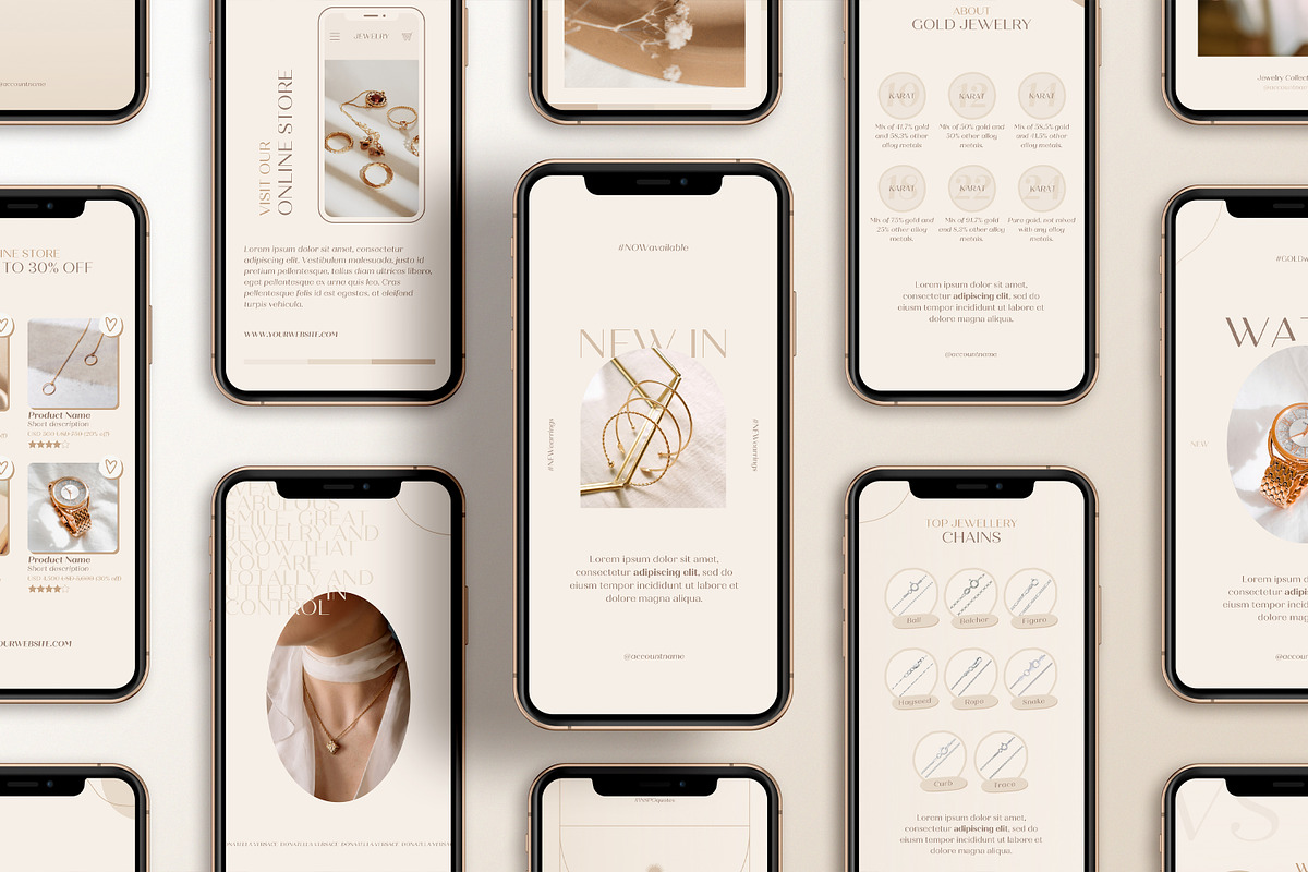 Jewelry Social Media Kit CANVA, a Social Media Template by Wildnun Studio (Photo 26 of 27)