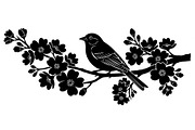 Bird Branch Silhouette Bundle, an Illustration by yasushie (Thumbnail 17 of 31)