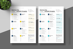 Business Trip Checklist Template, a Stationery Template by Creative-Work