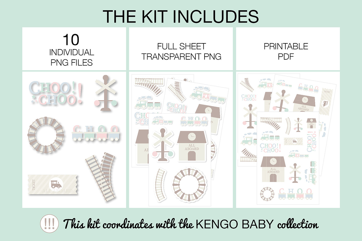Baby Train Clipart Png, a Transportation Illustration by Lapeticrafter (Photo 2 of 5)