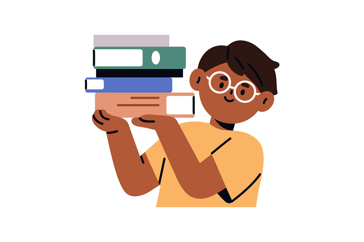 Kids students study at school set, an Education Illustration by Good Studio (Photo 7 of 16)