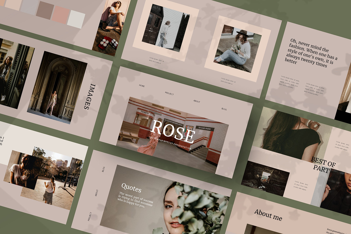 Rose Powerpoint Template, a Presentation Template by Yo Slide
