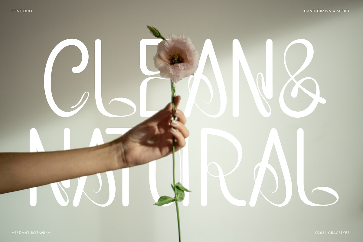 Verdant Botanika | Hand Drawn Script, a Handwritten Font by gracetype_studio (Photo 3 of 12)