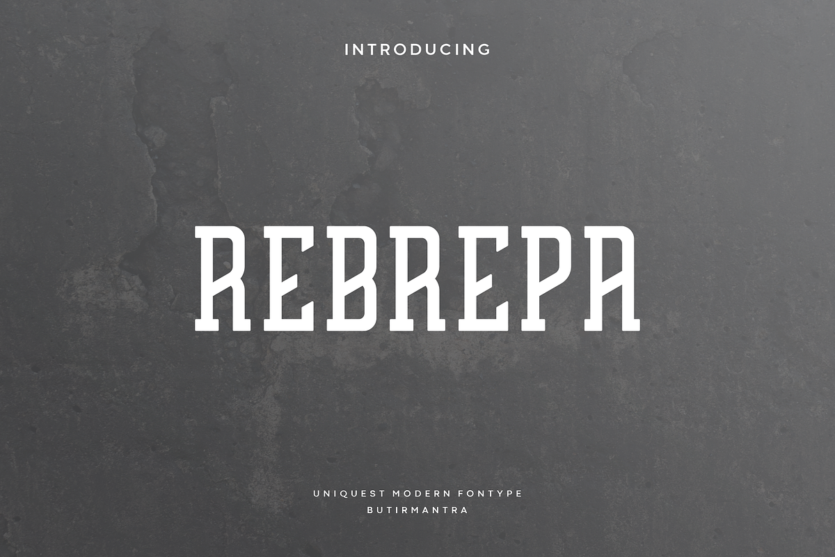 Rebrepa - Vintage Display Typeface, a Slab Serif Font by Letterna (Photo 1 of 4)