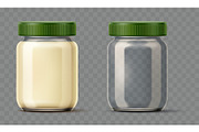 Realistic glass jar with mayonnaise, a Food Illustration by Vectorbuum (Thumbnail 1 of 3)