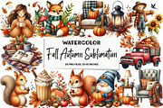 Fall Autumn Sublimation Clipart, an Illustration by DreamArtGraphic (Thumbnail 1 of 5)