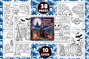 Stunning Vampires Halloween Coloring, a Seasonal Illustration by Coco Bloom (Thumbnail 1 of 4)