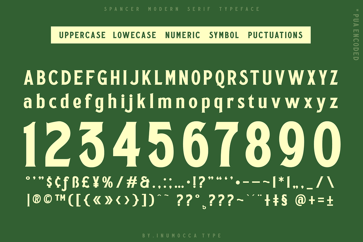 Spancer + BONUS, a Serif Font by inumocca_type (Photo 9 of 11)