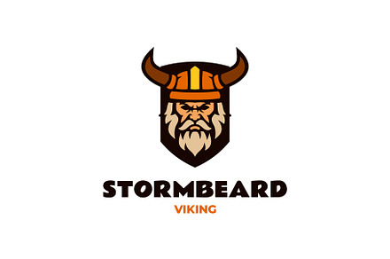 Mascot Modern Viking Logo Design preview 2