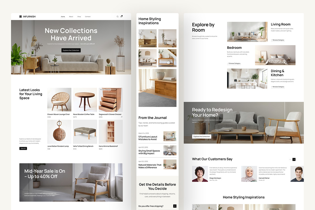 Furniture E-Commerce Website UI, an UI Kit Template by peterdraw (Photo 2 of 7)