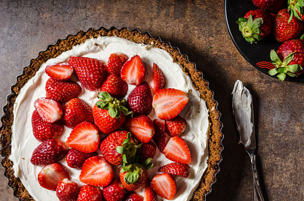 Cheesecake with strawberries stock photo containing cheesecake and cake, a Food & Drink Photo by Stepanek Photography