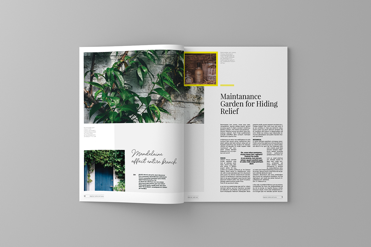 Garden And Leaves Magazine Template, a Magazine Template by spidergraph (Photo 6 of 16)