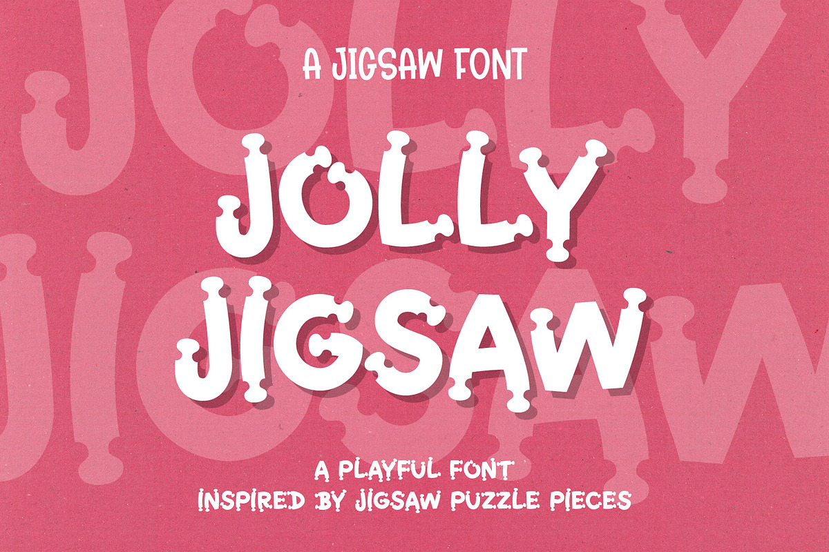 JOLLY JIGSAW | Jigsaw Puzzle Font, a Font by Little Type Factory (Photo 8 of 8)