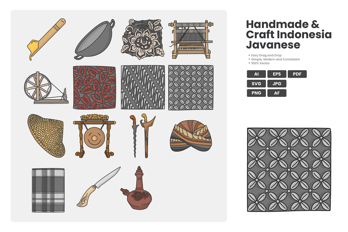 Javanese Traditional Craft Icon Pack, a Duotone Icon by erifqizeicon (Photo 2 of 2)