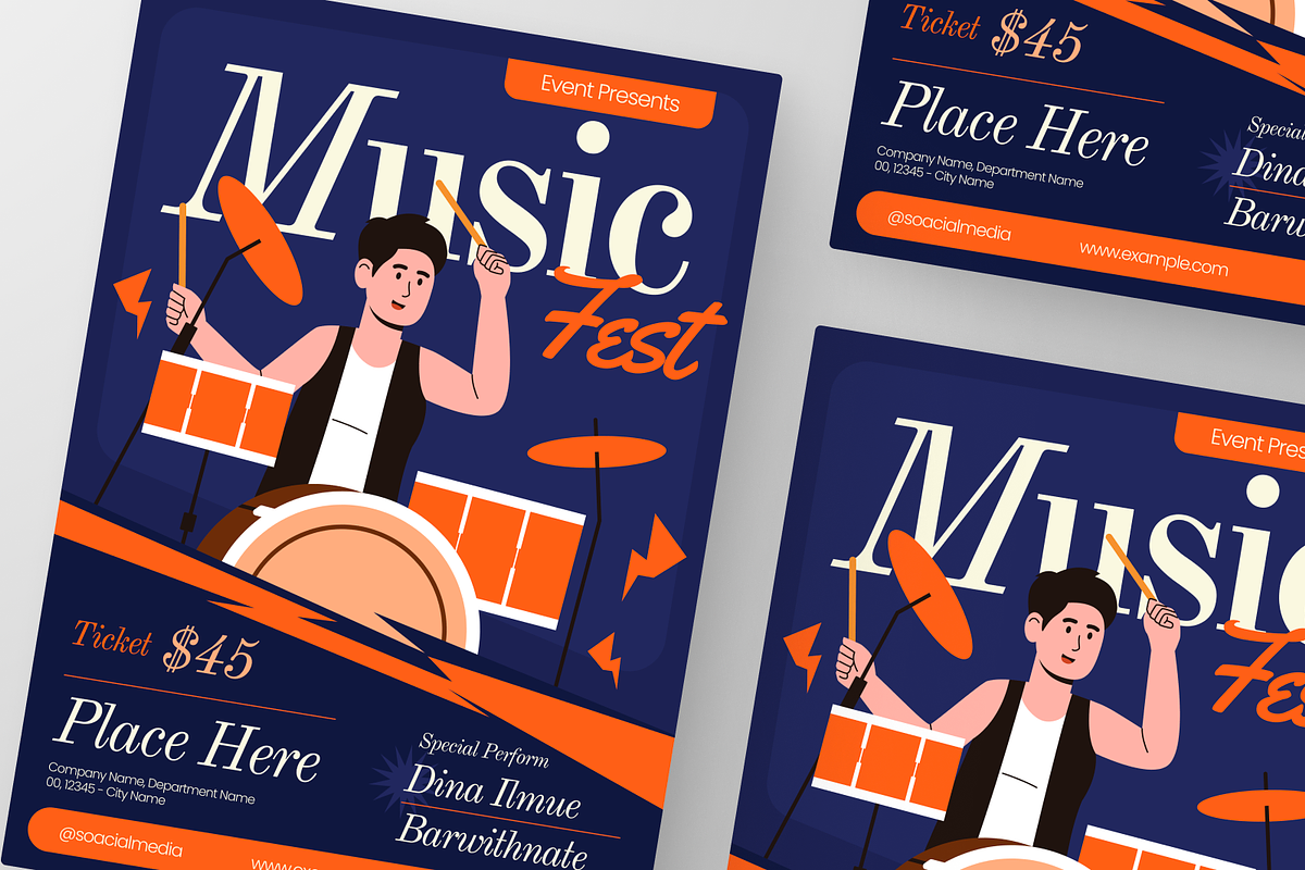 Music Festival Flyer, a Flyer Template by Annora Studio (Photo 4 of 6)