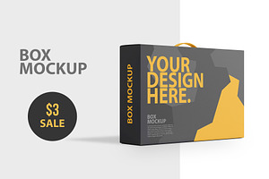 Box With Handle PSD Mockup