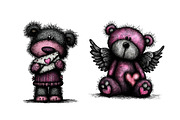 Valentine Whimsical Teddy Bear PNG, an Illustration by Dream Creation (Thumbnail 7 of 8)