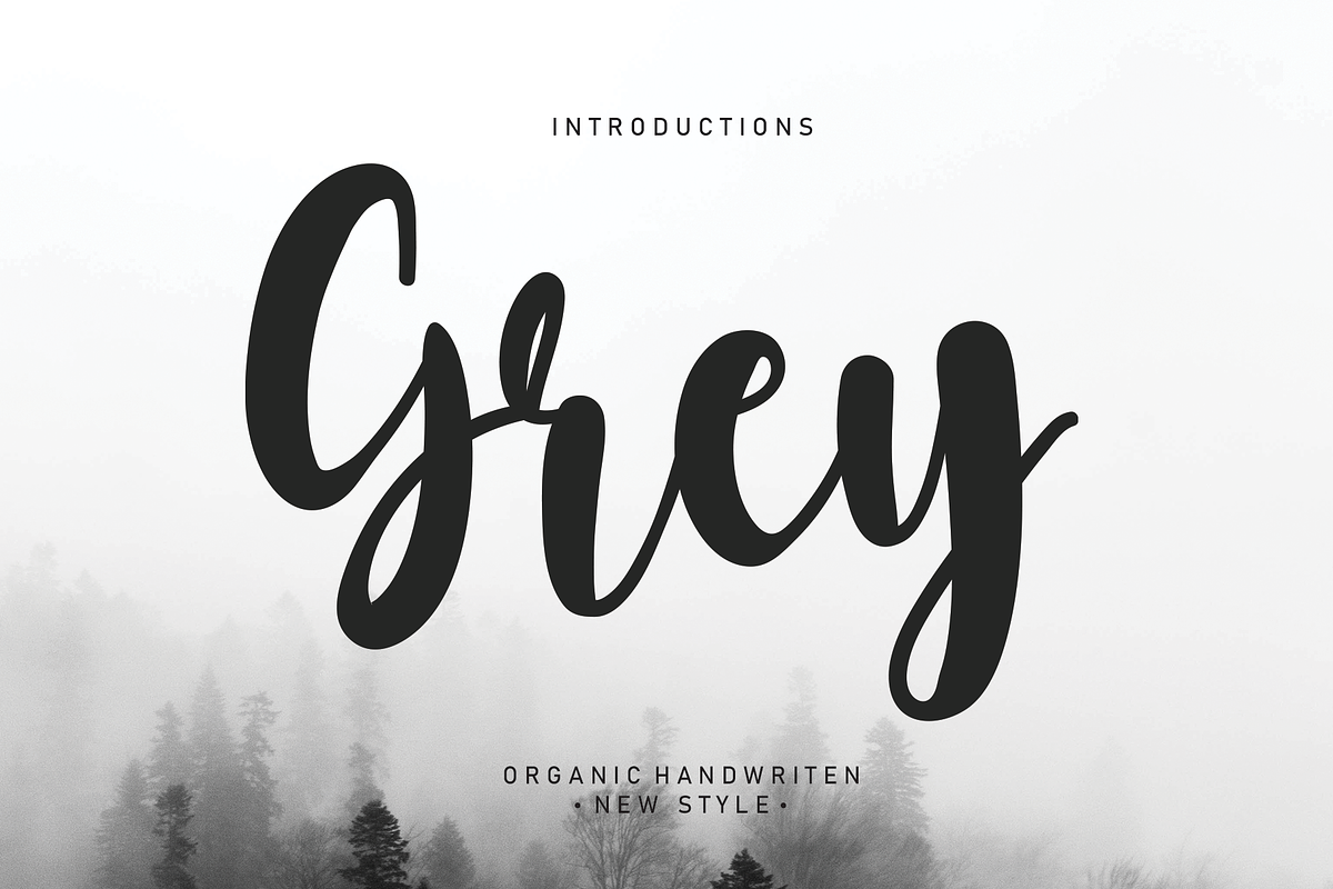 Grey | Script font, a Script Font by Scratchones (Photo 1 of 8)