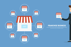 Businessman planing franchise