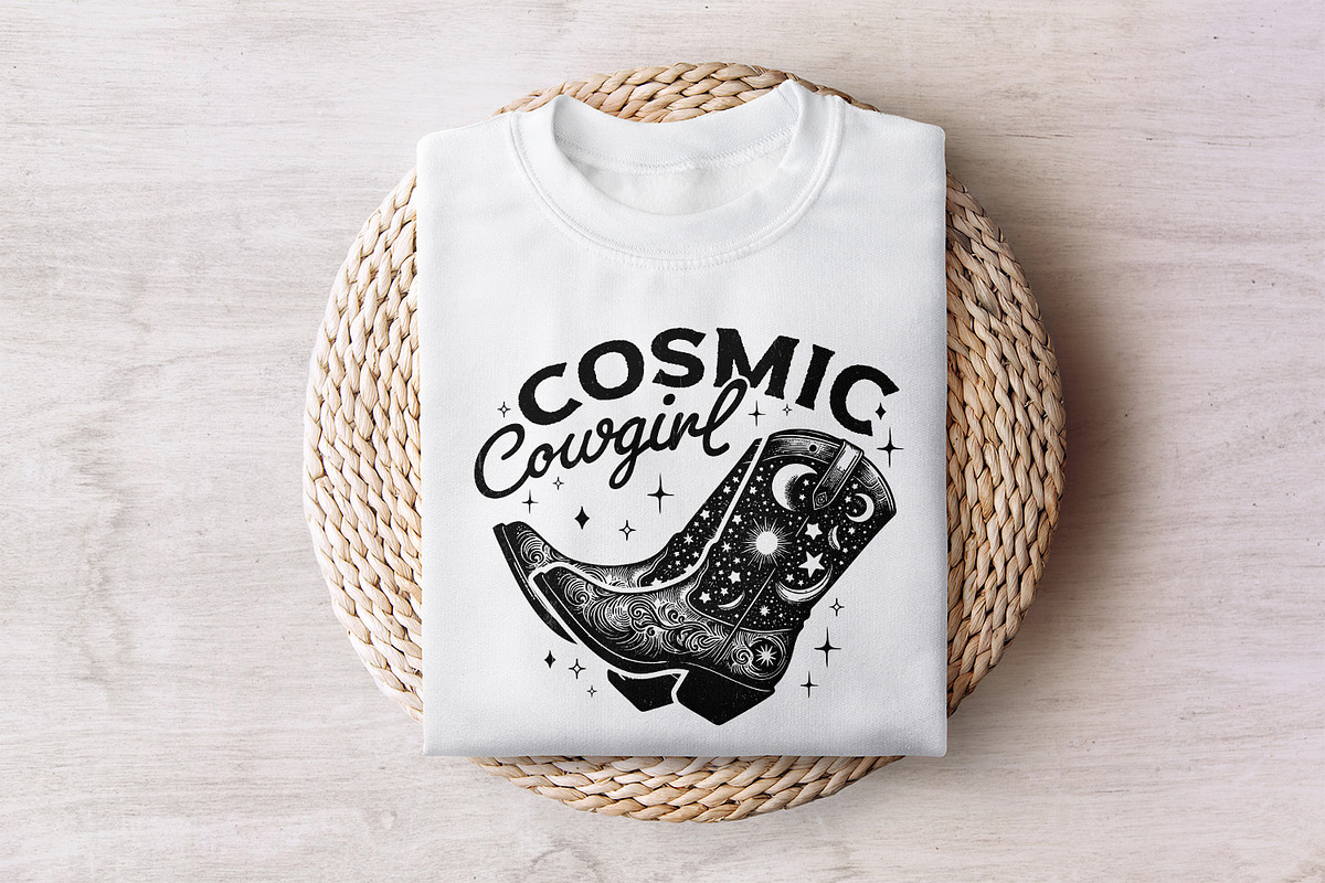 Retro Cosmic Cowgirl PNG, Western, an Illustration by SharpMarketplace (Photo 7 of 9)