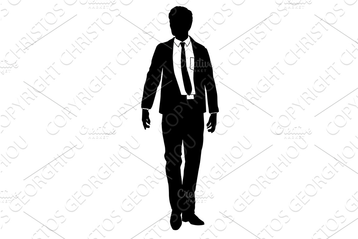 Business People Man Silhouette, a Person Illustration by Christos Georghiou
