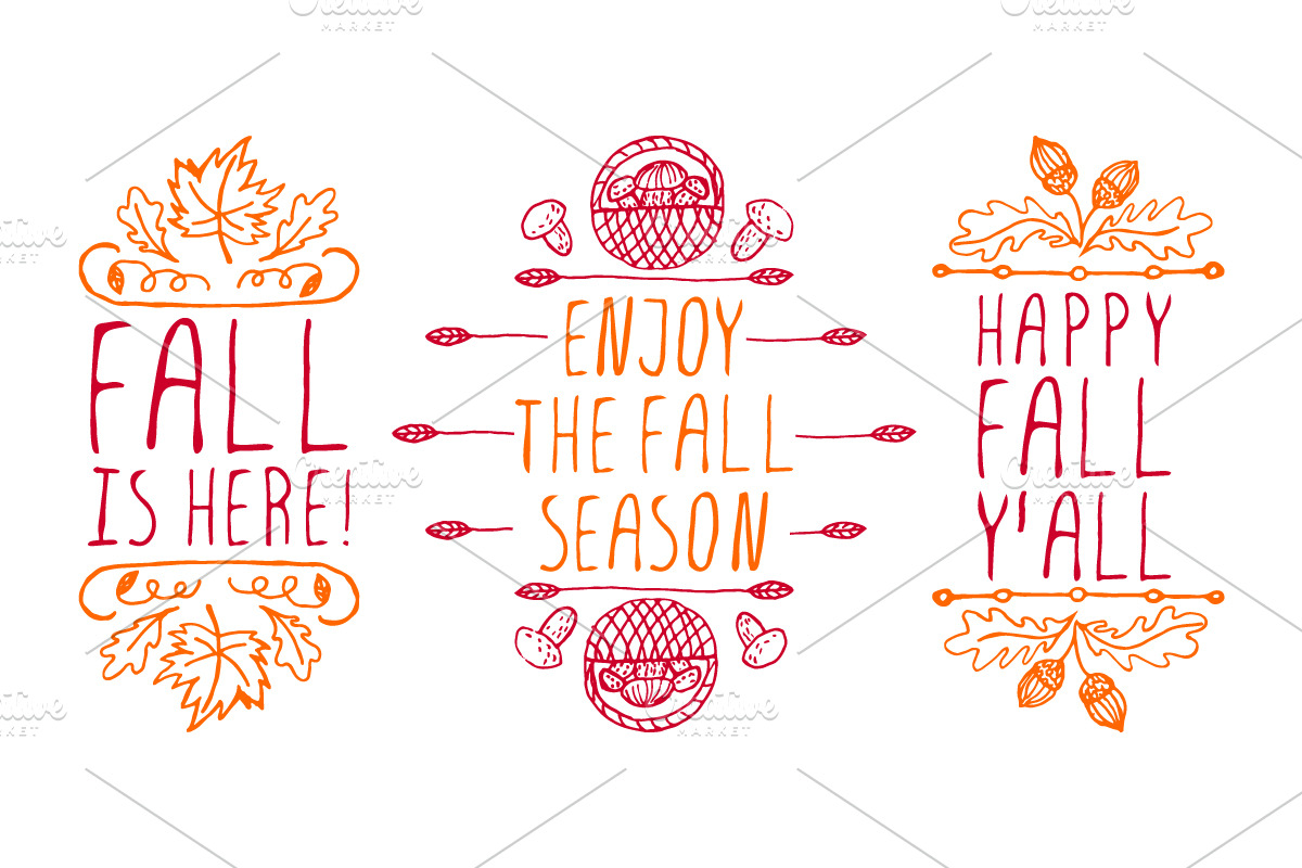 Fall season - handdrawn collection, an Illustration by AV Design (Photo 1 of 4)