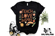 Teacher Boho Floral SVG PNG Bundle, an Illustration by Ya_ Design Store (Thumbnail 15 of 17)