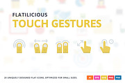 Touch Gestures Flat Icons, an Icon by PixelBazaar (Thumbnail 1 of 2)