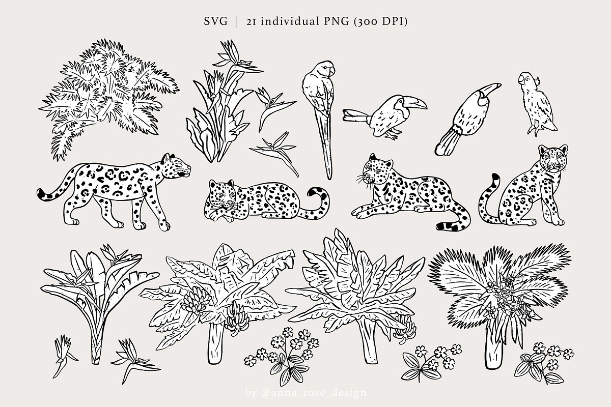 Jungle Wildlife Seamless Patterns, a Pattern Graphic by Rose Design (Photo 5 of 9)