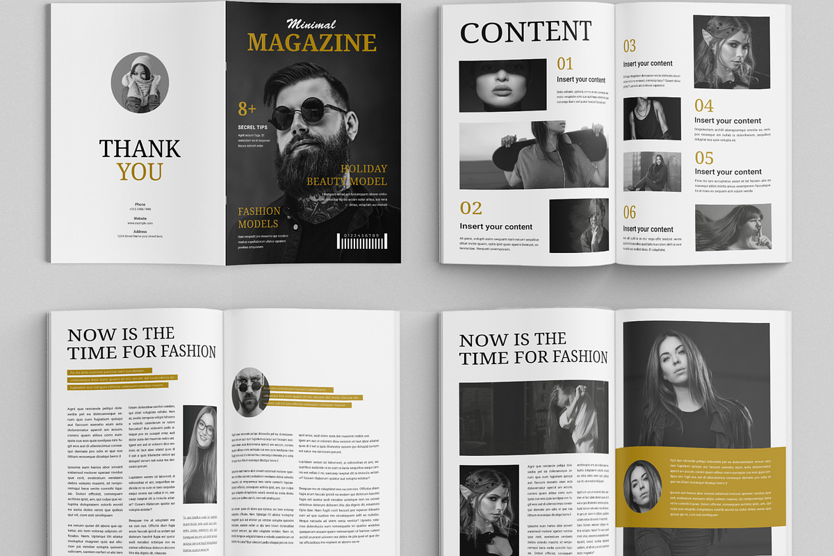 Minimal Magazine Layout Template