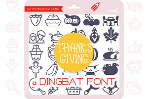 Thanksgiving Icons - Dingbat Font