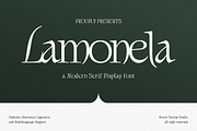 Lamonela - Serif Display Font, a Serif Font by Typetemp Studio (Thumbnail 1 of 21)