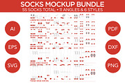 Socks Bundle - Template Mockup, an Apparel Mockup by Mark Anthony Media (Thumbnail 1 of 4)