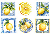 Watercolor Lemons Clipart, an Illustration by SinaCreation (Thumbnail 2 of 5)