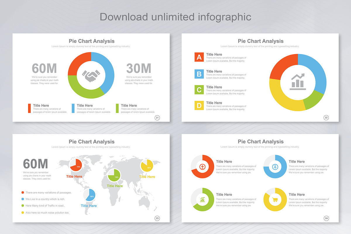 Pie Chart infographic PowerPoint, a Presentation Template by Mighty-Slide (Photo 6 of 8)