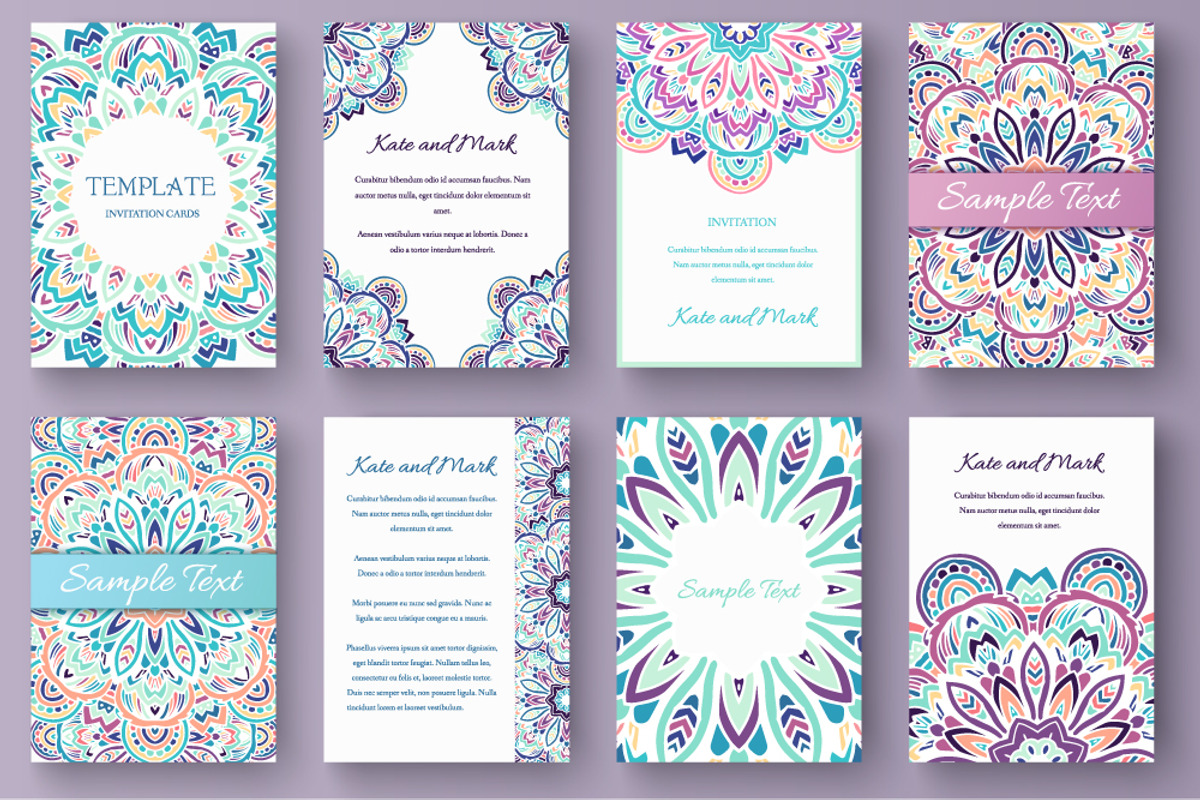 Ornamental abstract cards set, a Card Template by LineTale (Photo 2 of 2)