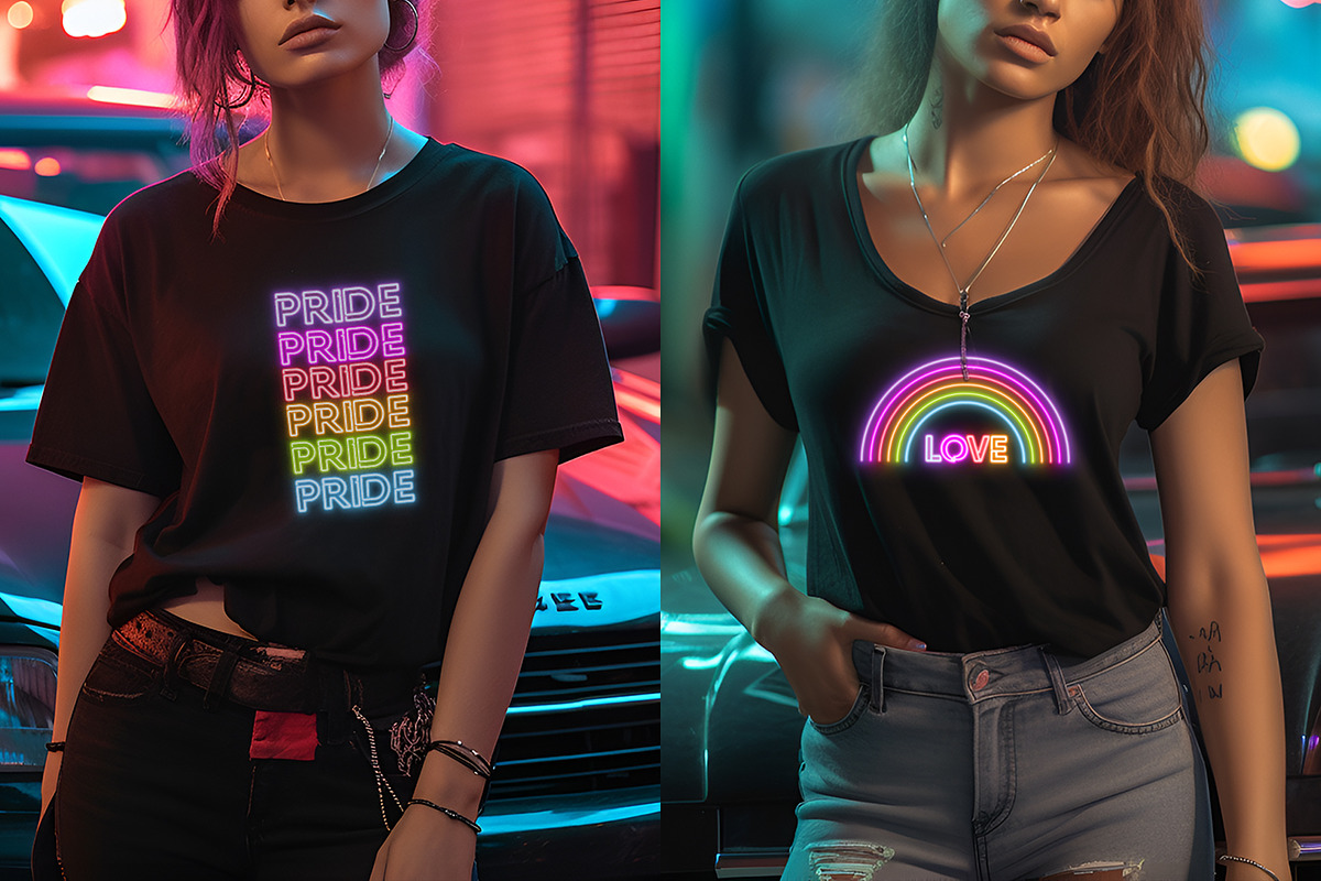 Neon Pride Graphics, an Object Graphic by cafelab_store (Photo 3 of 3)