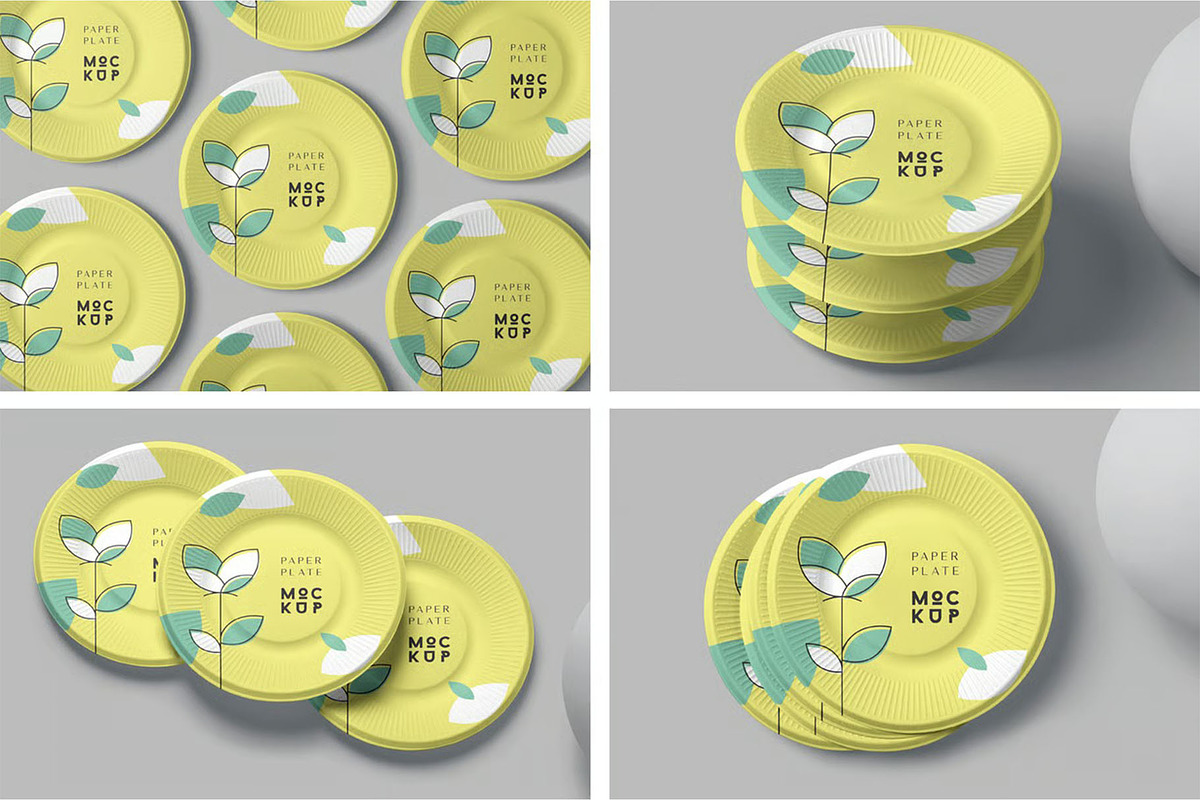 Paper Plate Mockups, a Household Mockup by megostudi0 (Photo 1 of 7)