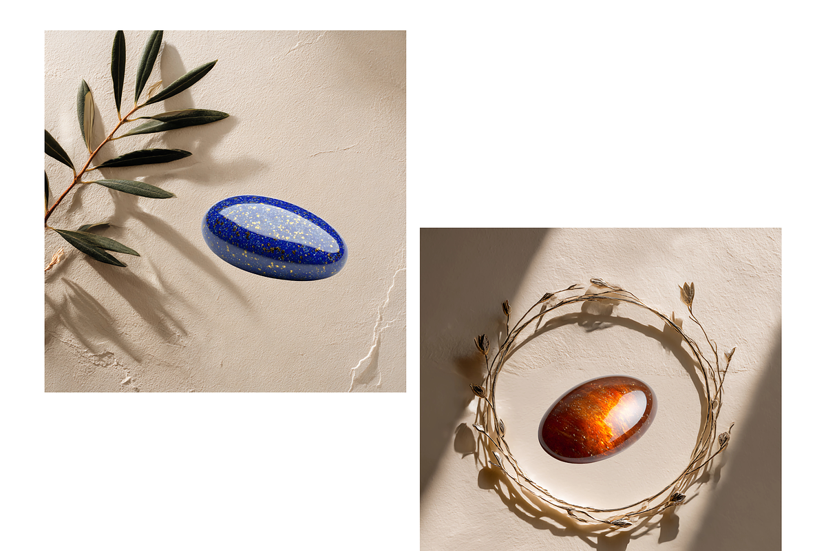 Jewelry Flat Lay Mockup Backgrounds, a Merchandise Mockup by LA Design (Photo 10 of 10)