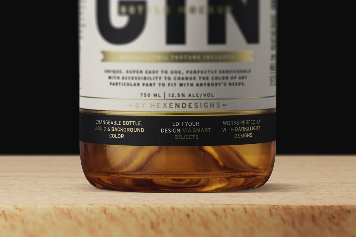 Gin Bottle Mockup, a Product Mockup by HexenDesigns (Photo 11 of 13)