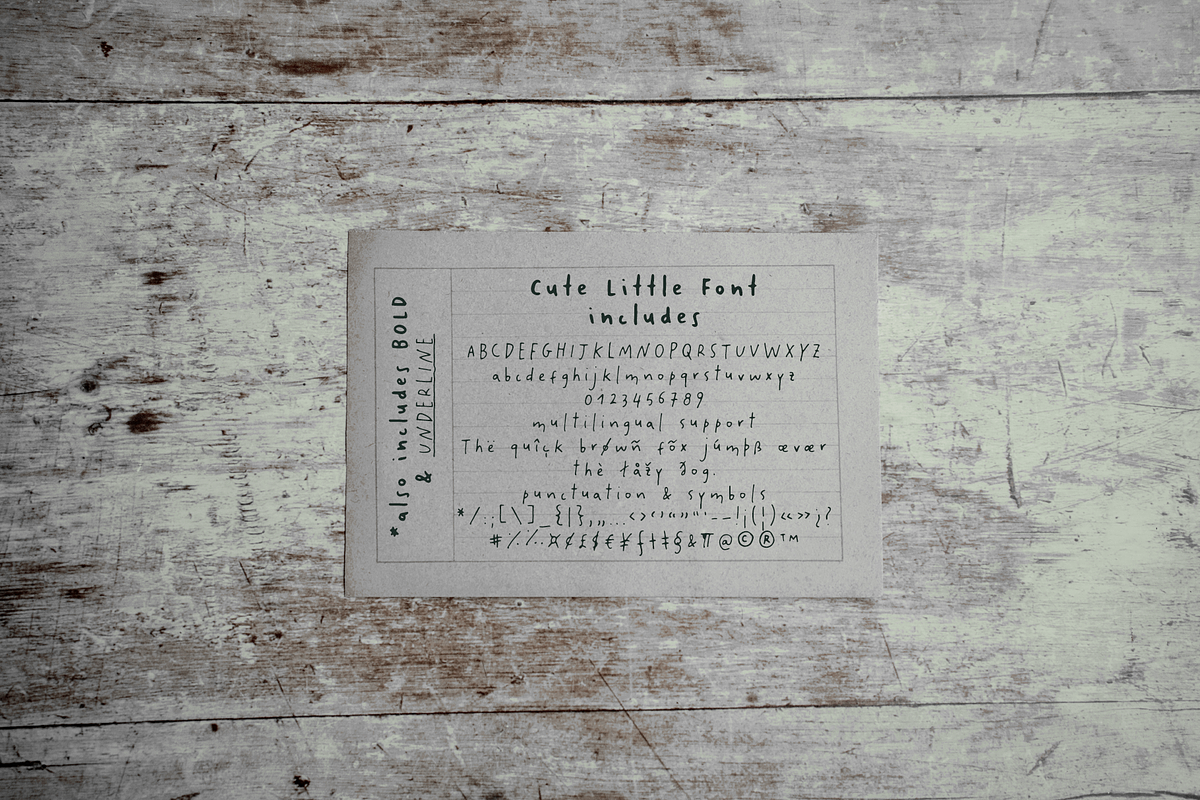 Cute Little Handwritten Font, a Handwritten Font by Ana's Fonts (Photo 3 of 8)