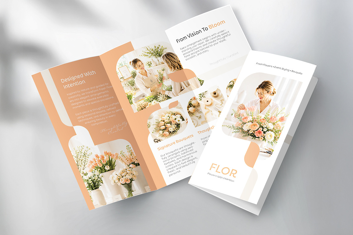 Flower Shop Trifold Brochure, a Brochure Template by WheelieMonkey (Photo 1 of 3)