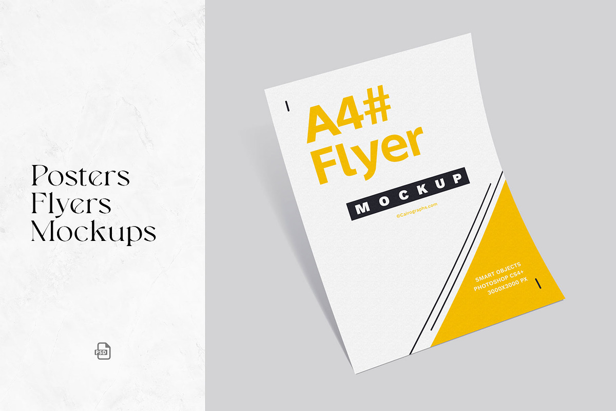 Posters & Flyers Mockups, a Print Template by MahmoudWally (Photo 1 of 10)